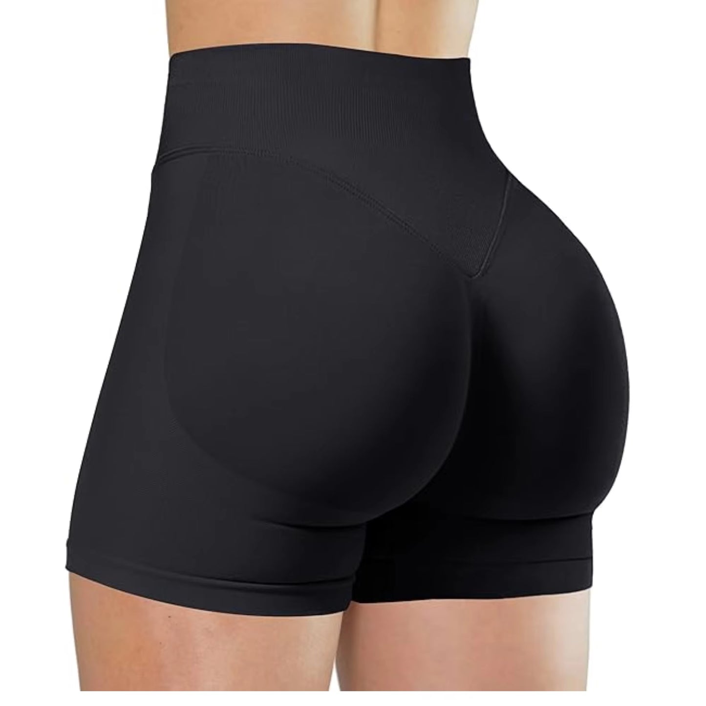 Summer High Waisted Yoga Shorts Fashionable and Sexy Running Fitness Pants Solid Color Yoga Leggings